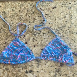 American apparel bikini top. Size L but fits more like a S or M at the most.
